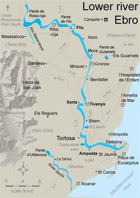 Ebro River Map