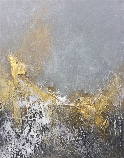 Abstract painting brown, gray and gold abstract textured art #14 ...