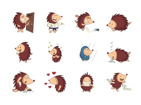 Hedgehog emoji set by Emoji Expert on Dribbble