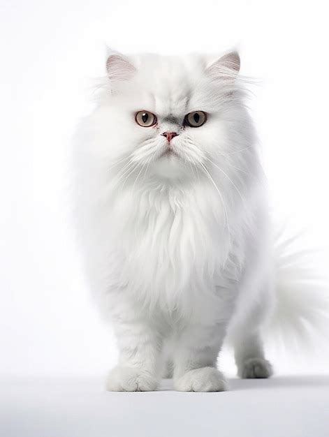 Premium AI Image | White Persian cat on a white background Studio shot