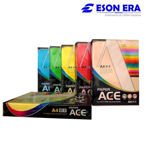 ACE A4 Colour Paper 80gsm 450 Sheets Kertas Warna | Lazada