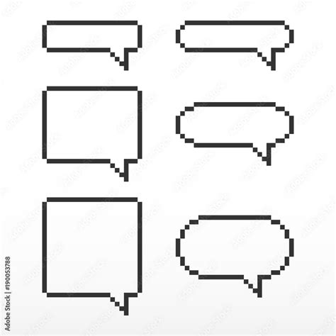 Pixel speech bubble, with place for text boxes. Stock Vector | Adobe Stock