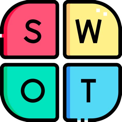 Swot analysis Detailed Straight Lineal color icon