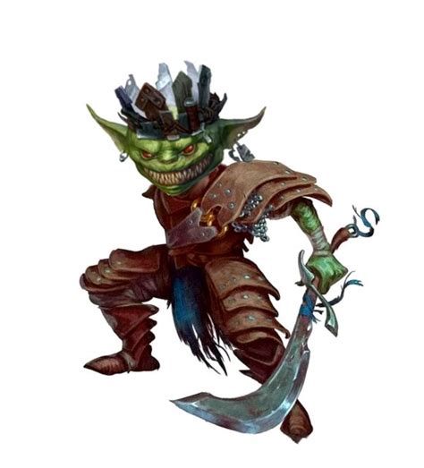 Male Goblin Rogue Fighter king - Pathfinder 2E PFRPG DND D&D 3.5 5E 5th ...