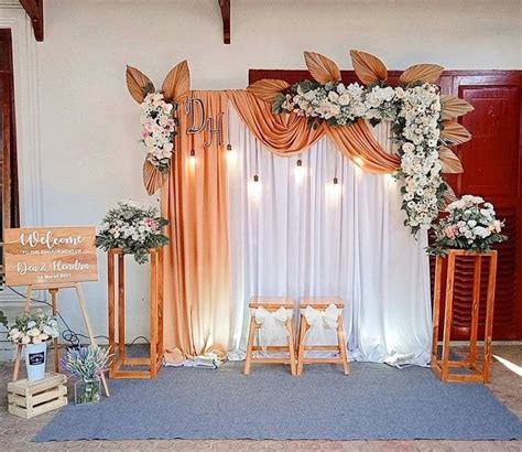 Backdrop curtain ideas | Backdrop curtain decoration | Wedding stage ...