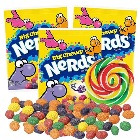 Nerds Big Chewy Gummy Candies, Hard Candy Shell with Soft Center ...