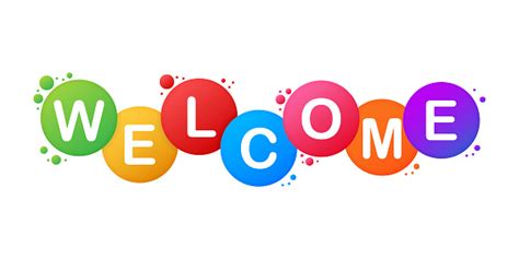 The Word Welcome Vector Banner With The Text Colored Rainbow Vector ...