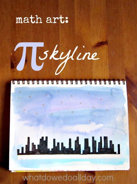 Pi Day Math Art for Kids: Pi Skyline