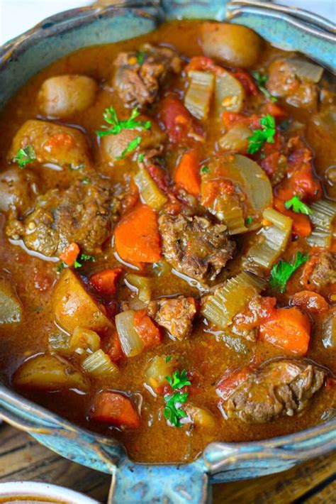 Slow Cooker Beef Shank Stew | The Salty Pot