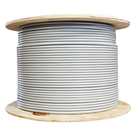 1000ft Shielded Gray Cat6 Ethernet Spool, Solid, Bulk