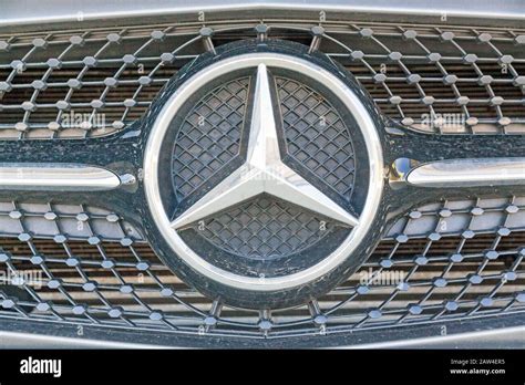 Stuttgart, Germany - May 06, 2017: Mercedes Benz grill with star Stock ...