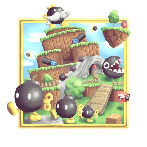 Super Mario 64 Bob-Omb Battlefield Painting by TheOceanOwl on DeviantArt