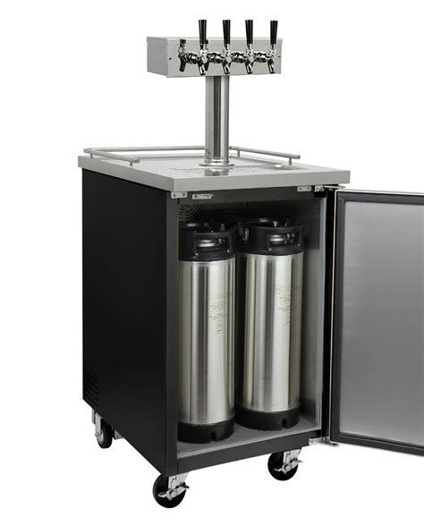 Kegco Four Tap Commercial Grade Kegerator - Black