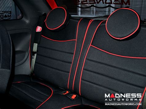 FIAT 500 Seat Covers - Rear Seats - Custom Neoprene Design - All Models ...