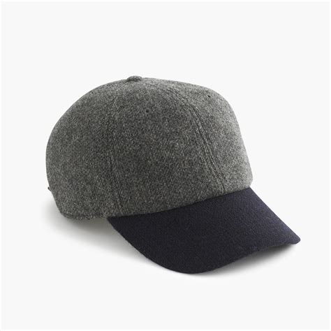 J.crew English Wool Baseball Cap in Gray for Men | Lyst