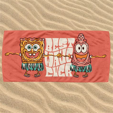 SpongeBob SquarePants Best Wave Ever Beach Towel – SpongeBob ...