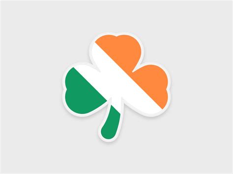 Ireland Sticker Irish Sticker Featuring the Tricolor Flag Shamrock ...