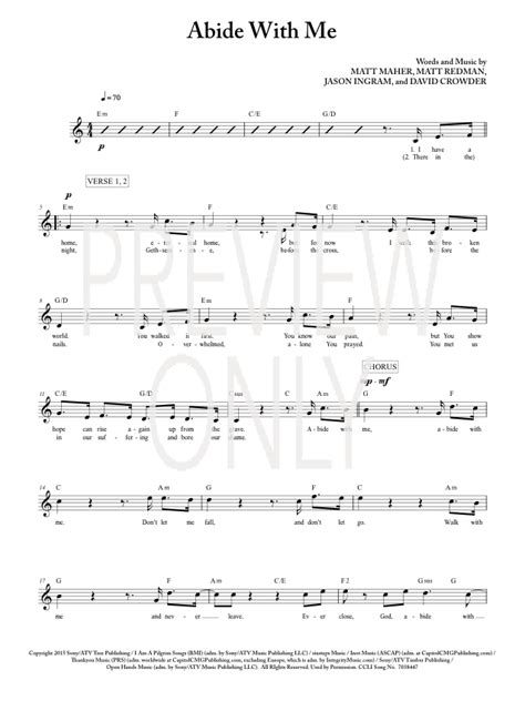 Abide With Me Chords - Sheet and Chords Collection