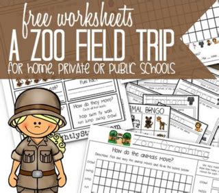 Zoo Field Trip Worksheet - Brightly Street