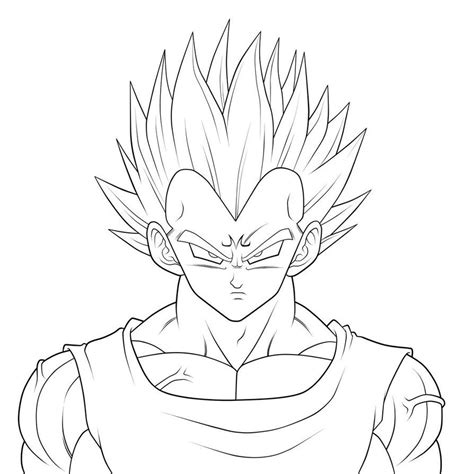 Vegeta Face Coloring Coloring Pages