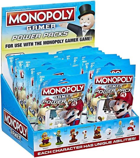 Monopoly Super Mario Gamer Edition Power Pack Mystery Box 24 Packs ...