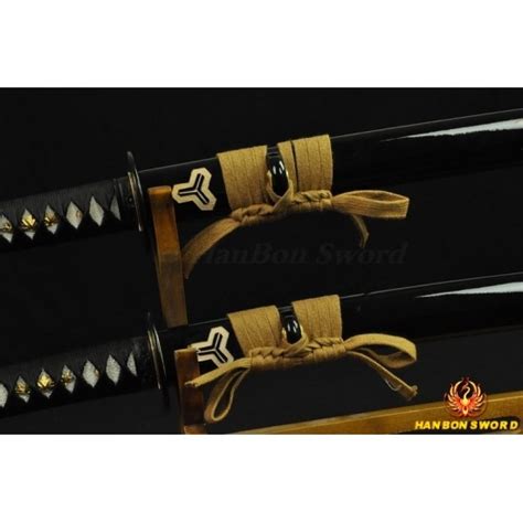 Kill Bill Sword Set (BILL+BRIDE SWORDS) Damascus steel clay tempered blade