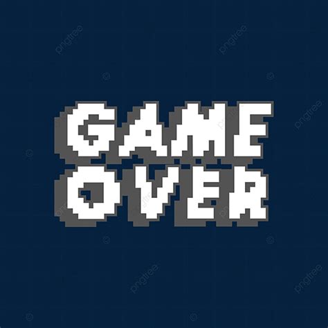 Game Over Pixel Vector Hd PNG Images, Creative Hand Drawn Game Over ...