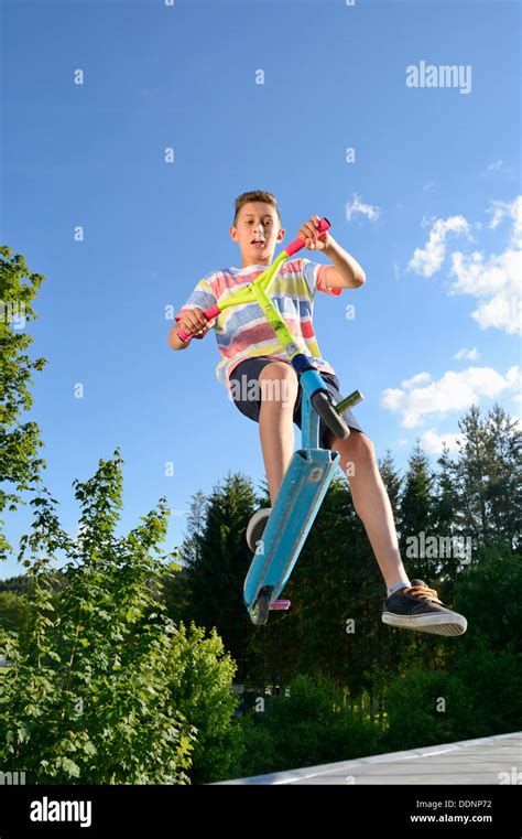 Skatepark child scooter hi-res stock photography and images - Alamy