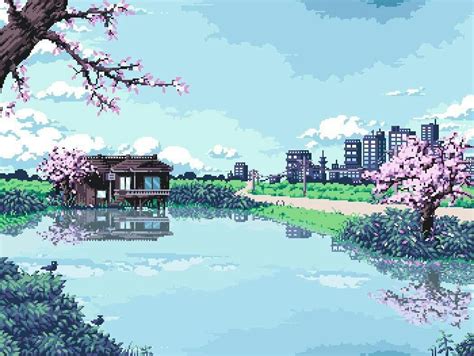 √ Cherry Blossom Pixel Art