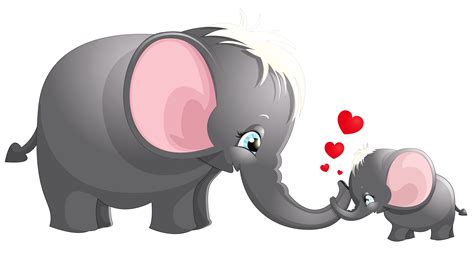 Clipart mom baby elephant, Clipart mom baby elephant Transparent FREE ...