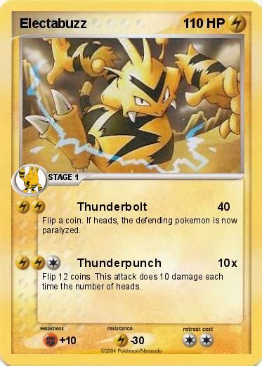 Pokémon Electabuzz - Thunderbolt - My Pokemon Card