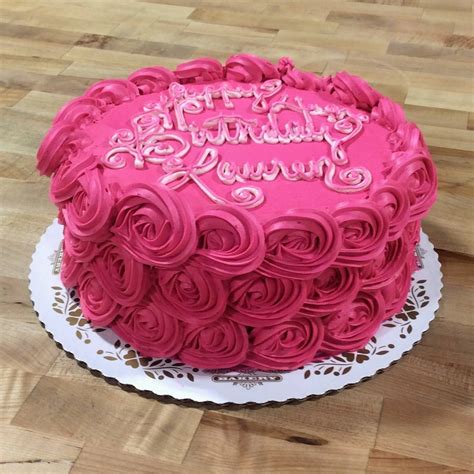 Pink Rosette Birthday Cake — Trefzger's Bakery