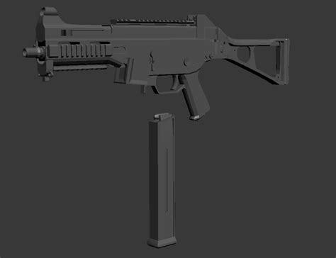 HK UMP45 WIP — polycount