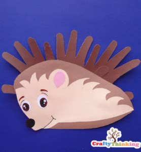 Fun Hedgehog Handprint Craft with Free Template! - CraftyThinking