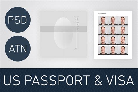 Photoshop Passport Photo Template - USA Version - PassportPhotoApp.com