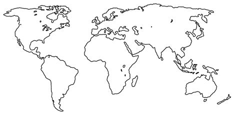 Outline Map Of the World Pdf New World Map Outline Free Copy Free ...