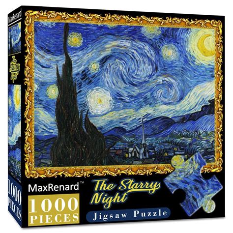 Buy MaxRenard Starry Night Puzzle 1000 Pieces Van Gogh Puzzle 1000 ...