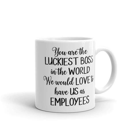 Gift for Boss, Mug for Boss, Funny Boss Mug, Luckiest Boss in the World ...