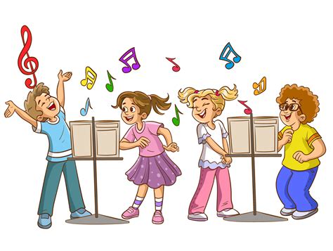 Kids Singing Clip Art