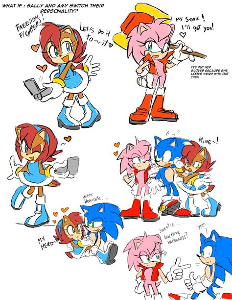 Sally and Amy crossover - Sonic the Hedgehog Photo (37874351) - Fanpop