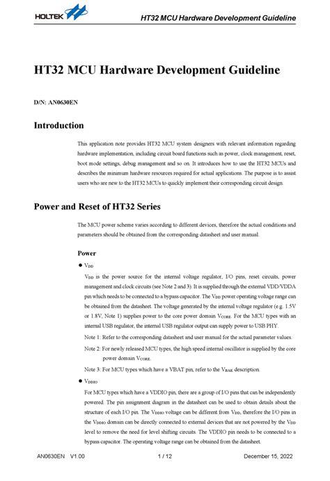 HOLTEK HT32 MANUALLINE Pdf Download | ManualsLib