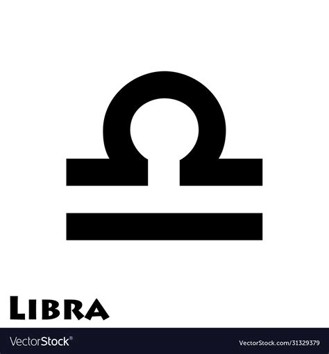 Libra zodiac sign logo Royalty Free Vector Image