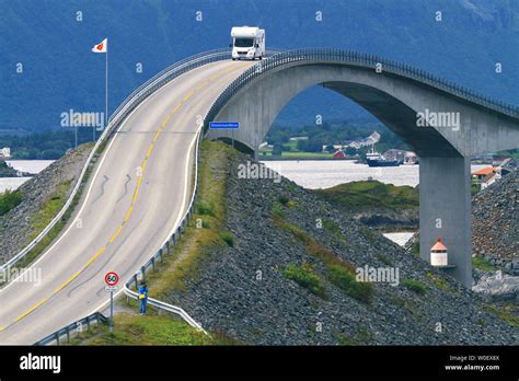 Europe, Norway, Atlantic Ocean Road. Storseisundet Bridge Stock Photo ...