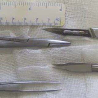 Surgical instruments used for Achilles tenotomy. | Download Scientific ...