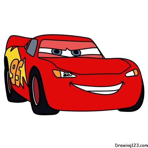 Cute Lightning Mcqueen Drawing