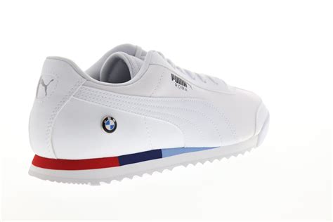 Puma BMW MMS Roma Mens White Leather Sneakers Motorsport Inspired Shoe ...