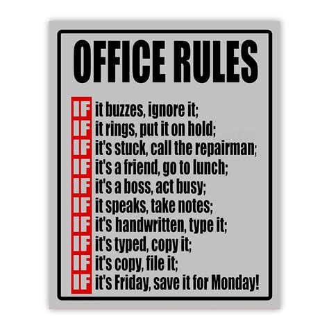 Funny Office Signs Printable