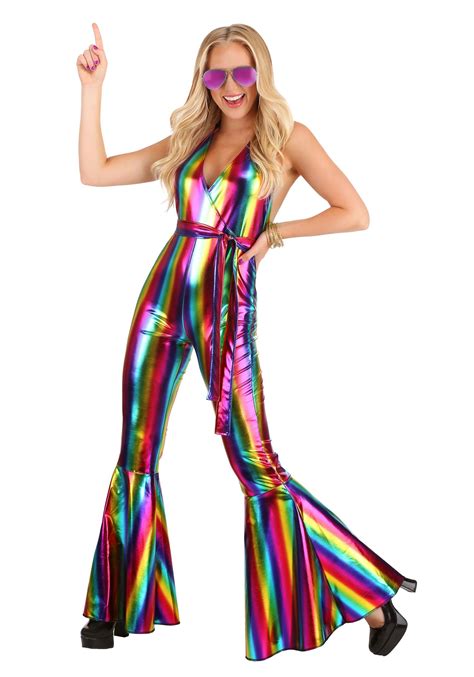 Rainbow Rave Disco Women's Costume