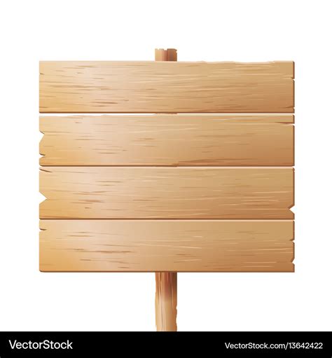 Wooden signboards wood sign board isolated Vector Image