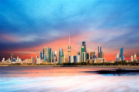 Kuwait Skyline stock illustration. Illustration of buildings - 15735898